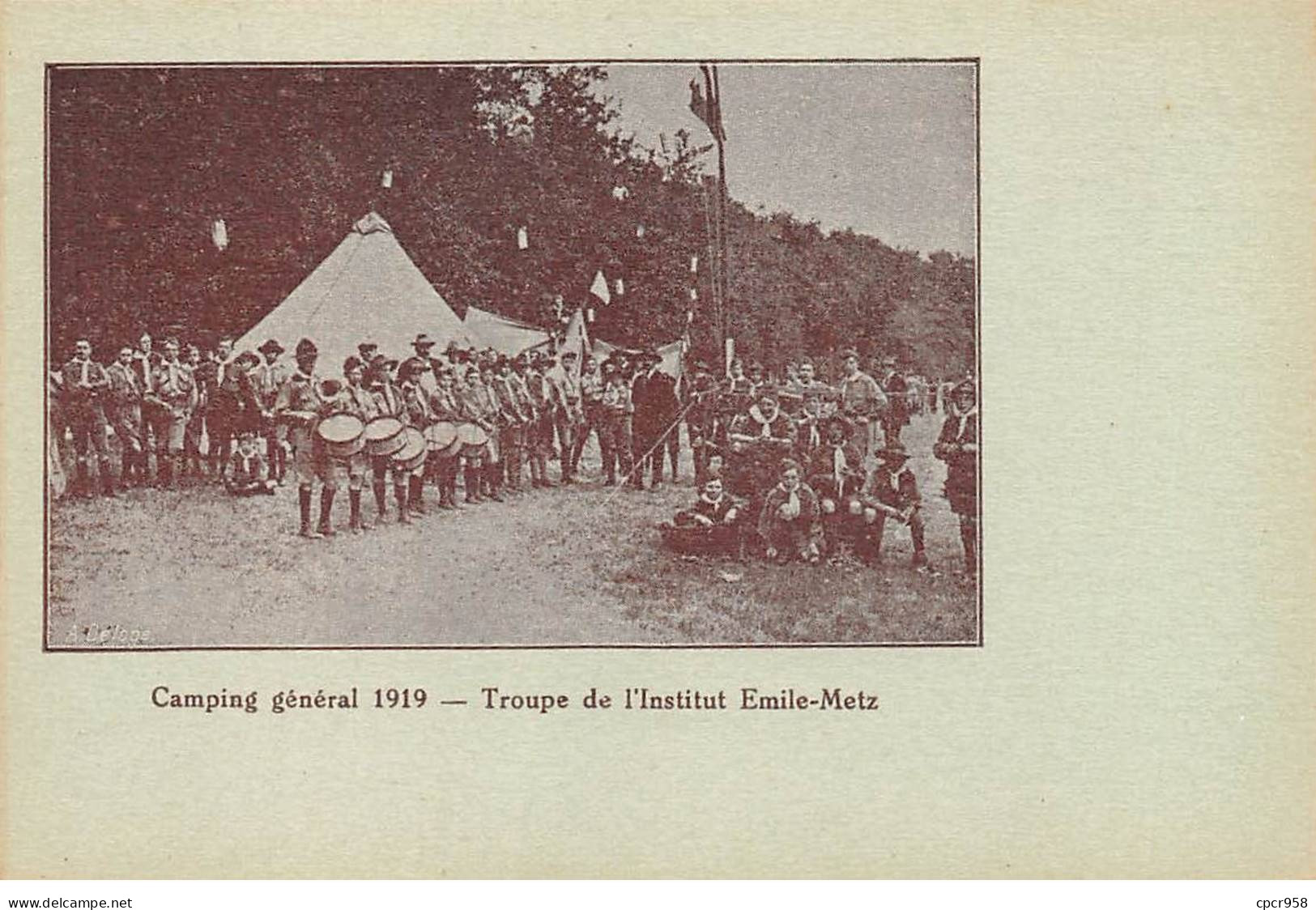 Scoutisme - N°89182 - Féd. Nat. Des Eclaireurs Du Luxembourg - Camping Général 1919 - Troupe De L'Institut Emile Metz - Scoutisme