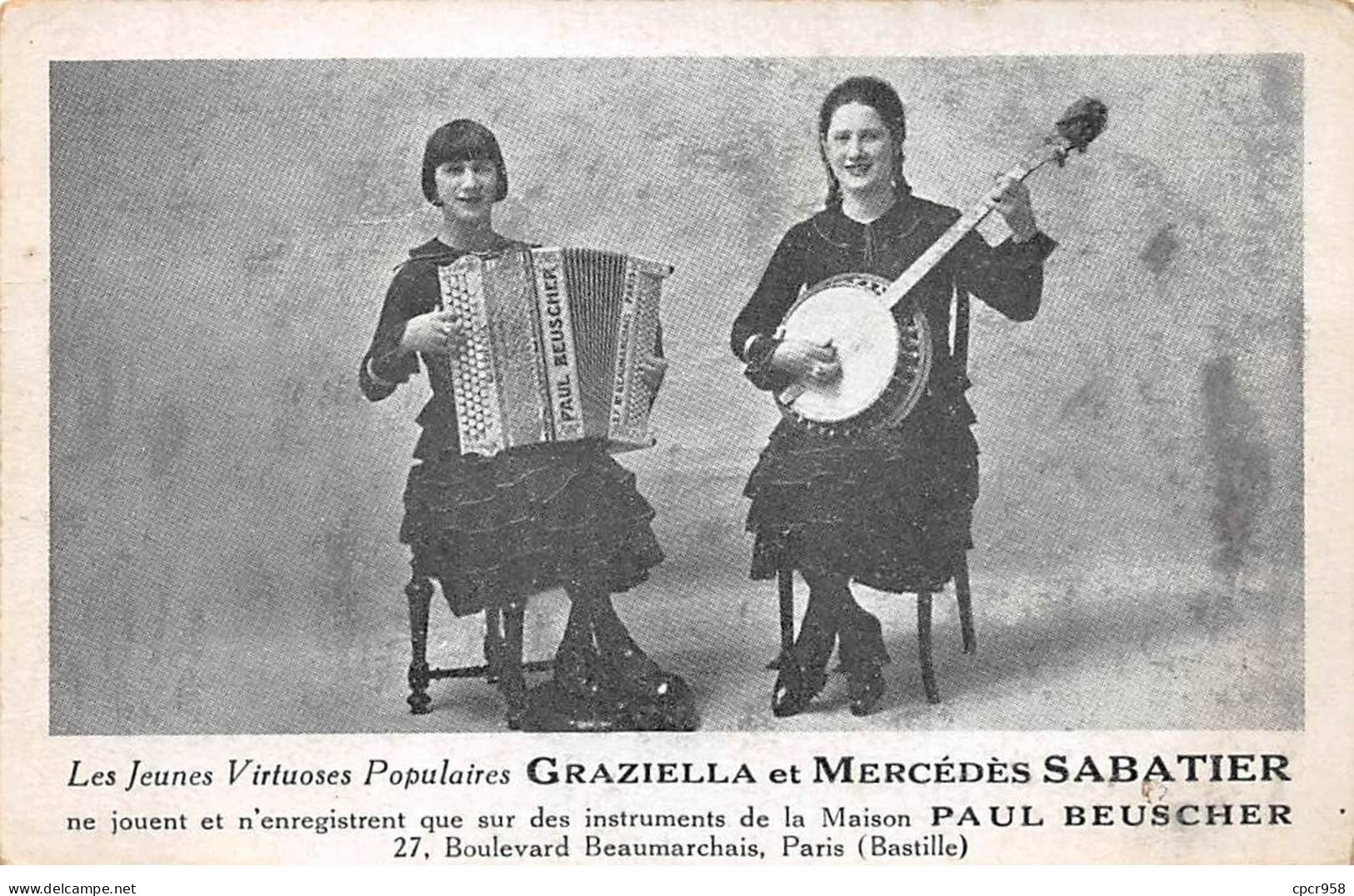 Cirque - N°89165 - Les Jeunes Virtuoses Populaires Graziella Et Mercédès Sabatier ... Instruments Paul Beuscher - Circo