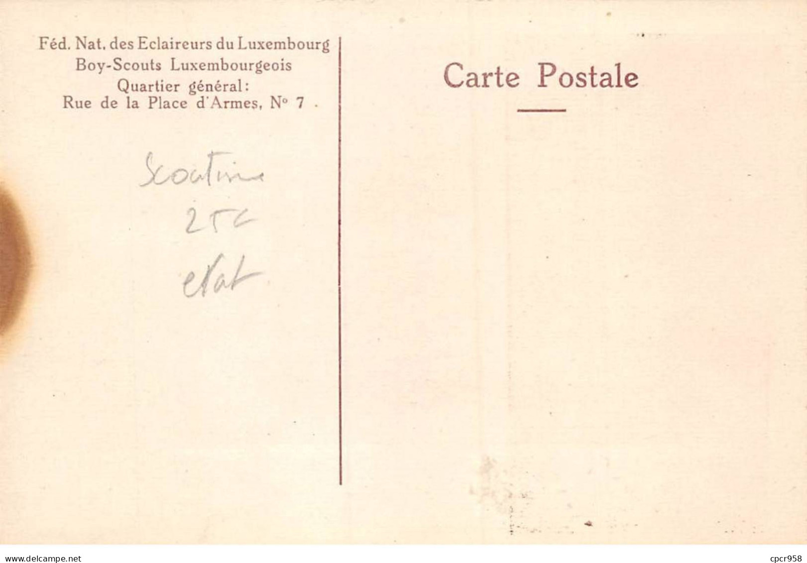 Scoutisme - N°89175 - Féd. Nat. Des Eclaireurs Du Luxembourg -Troupe De L'Institut Au Travail...- Carte Vendue En L'état - Movimiento Scout