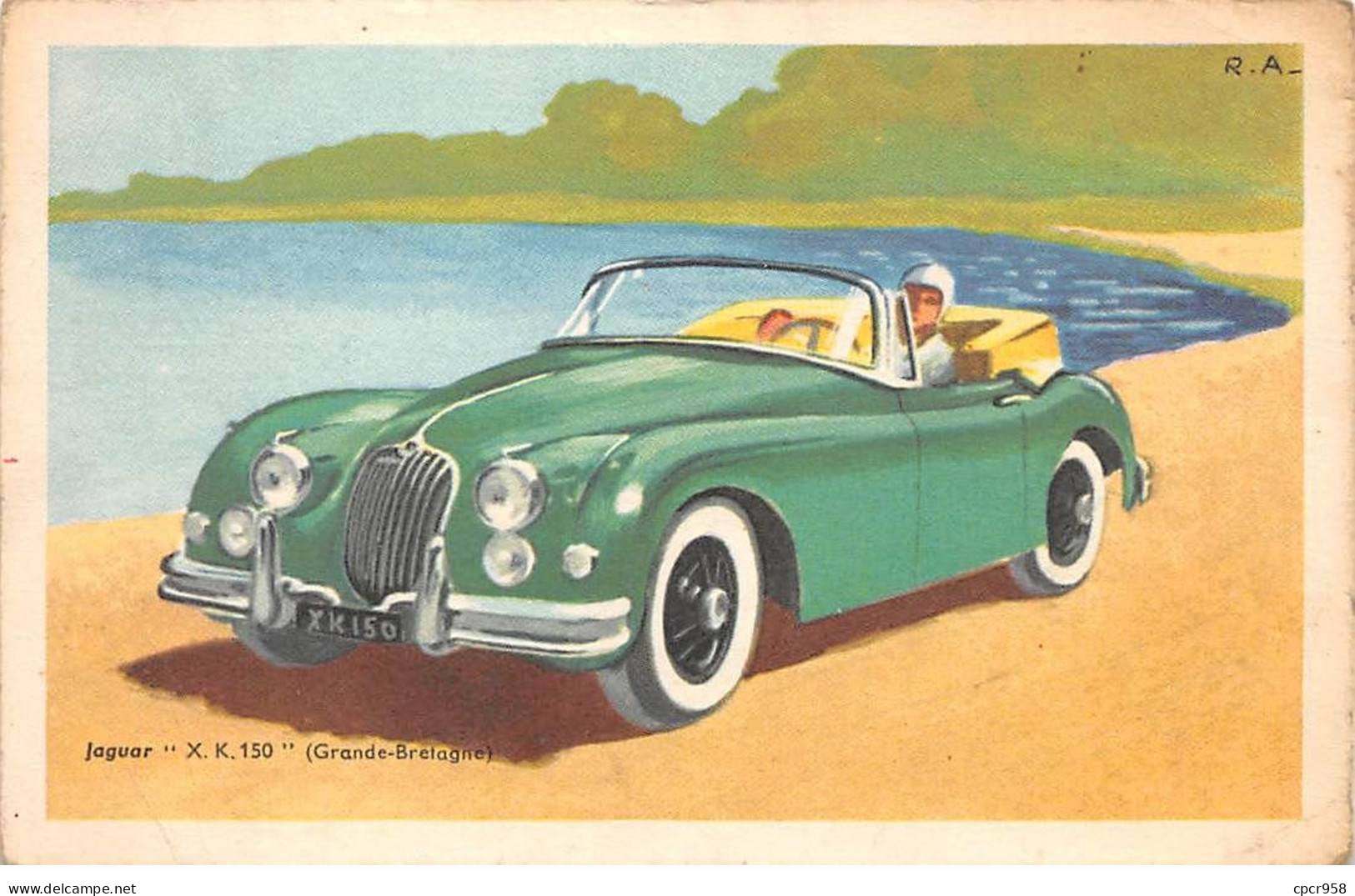 Automobile - N°89145 - Jaguar X.K.150 (Grande-Bretagne) - Carte Publicitaire Les Chocolats Tobler - Toerisme