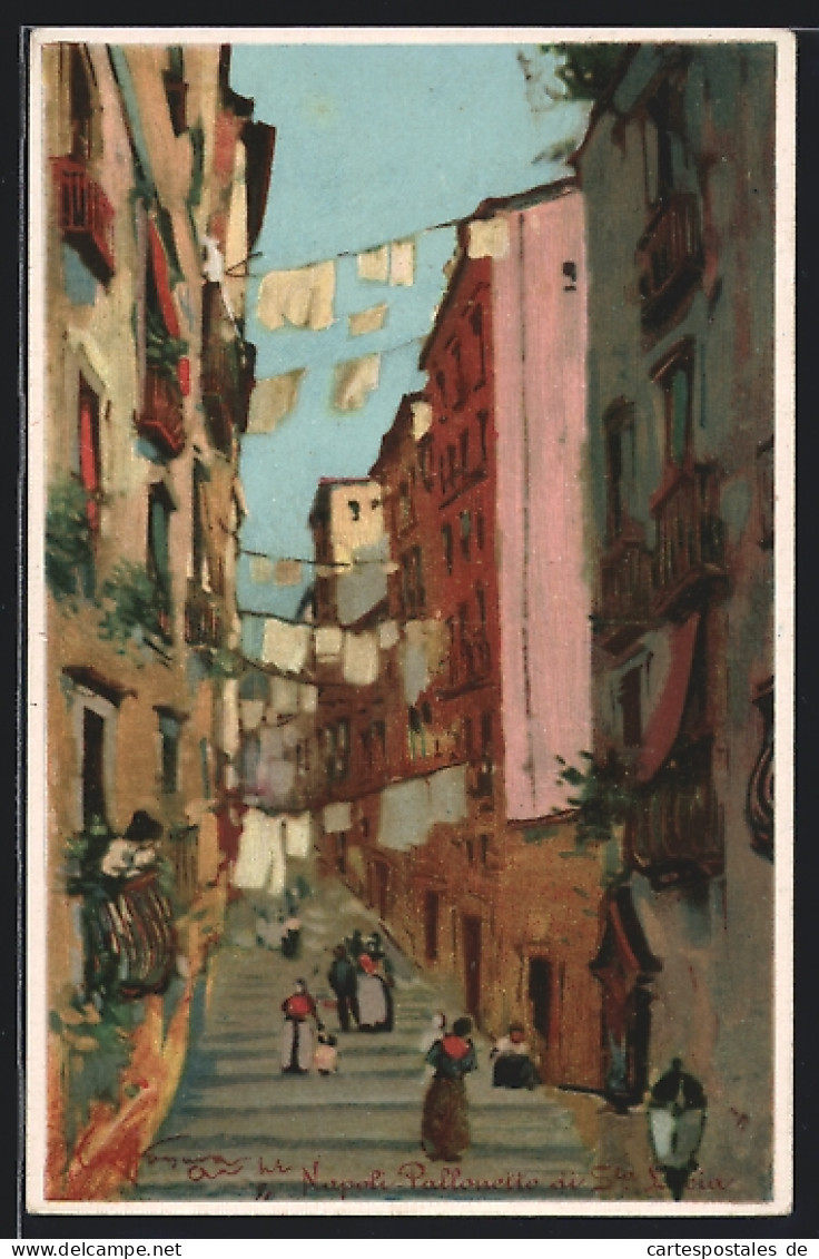 Artista-Cartolina Napoli, Pallonetto Di Sta. Lucia  - Napoli