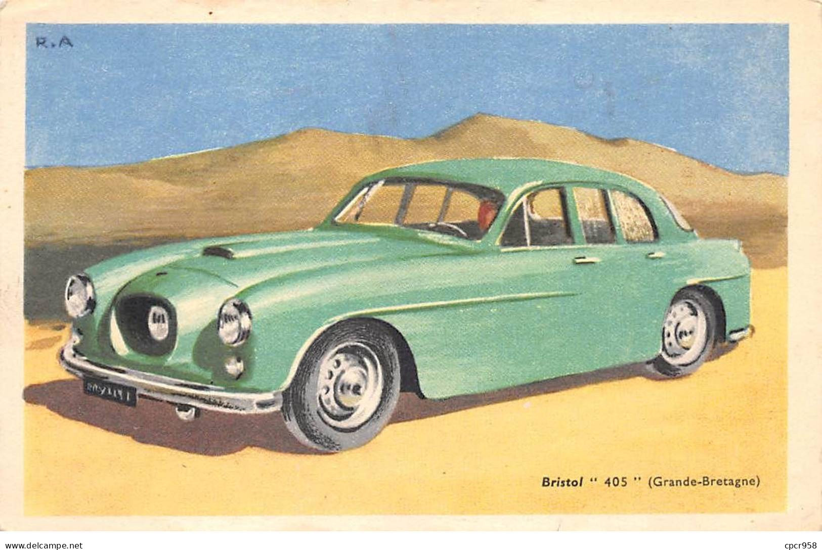 Automobile - N°89144 - Bristol 405 (Grande-Bretagne) - Carte Publicitaire Les Chocolats Tobler - Turismo