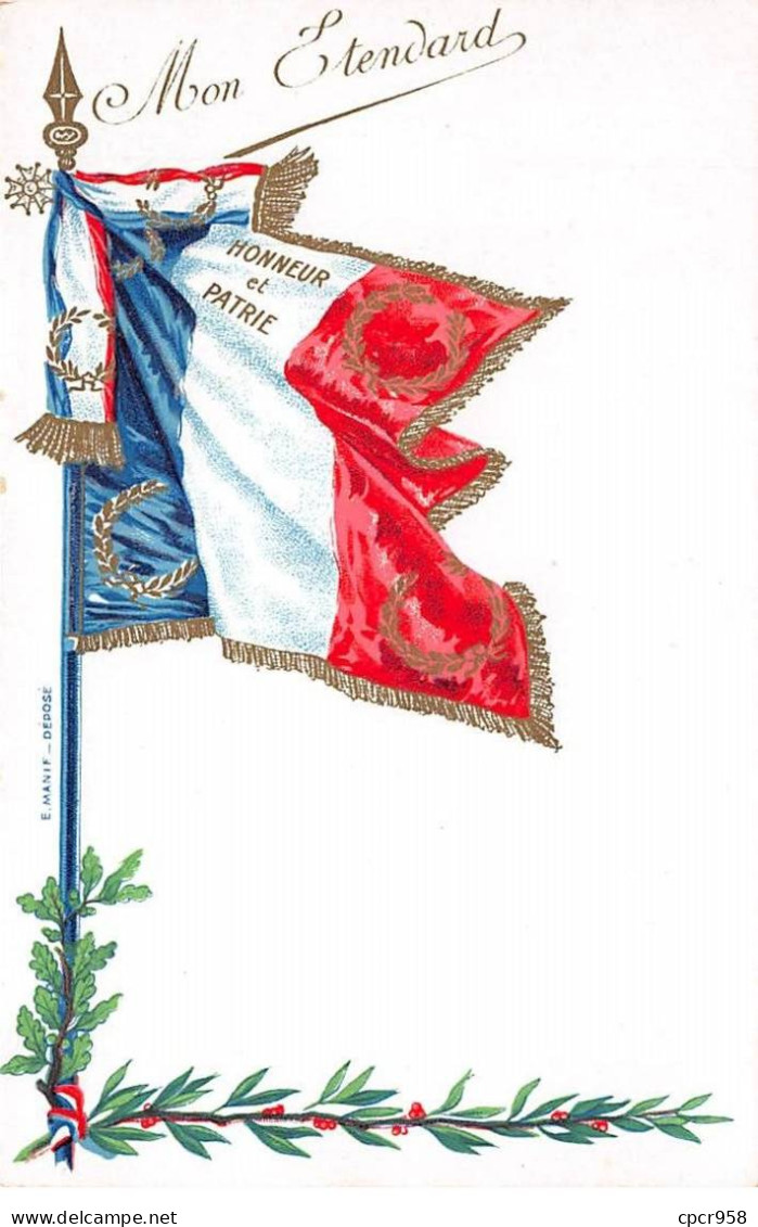 Militaire - N°88921 - Mon étendard - Honneur Et Patrie - Drapeau Français - Patriotic