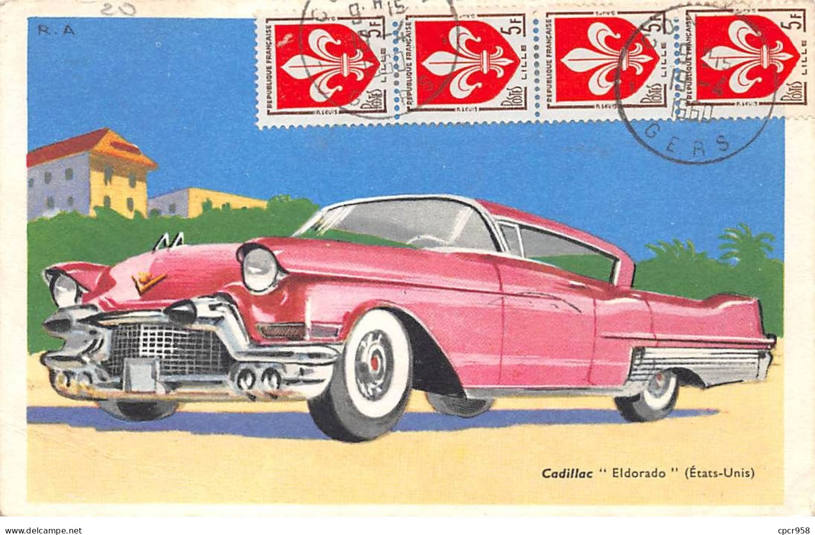 Automobile - N°89143 - Cadillac Eldorado (Etats-Unis) - Carte Publicitaire Les Chocolats Tobler - Toerisme