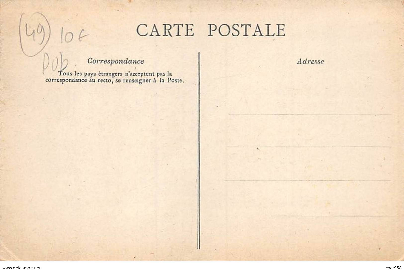 49 - N°89493 - Les Départements : Maine Et Loire - Edition De La Chocolaterie D'Aiguebelle - Carte Géographique - Autres & Non Classés