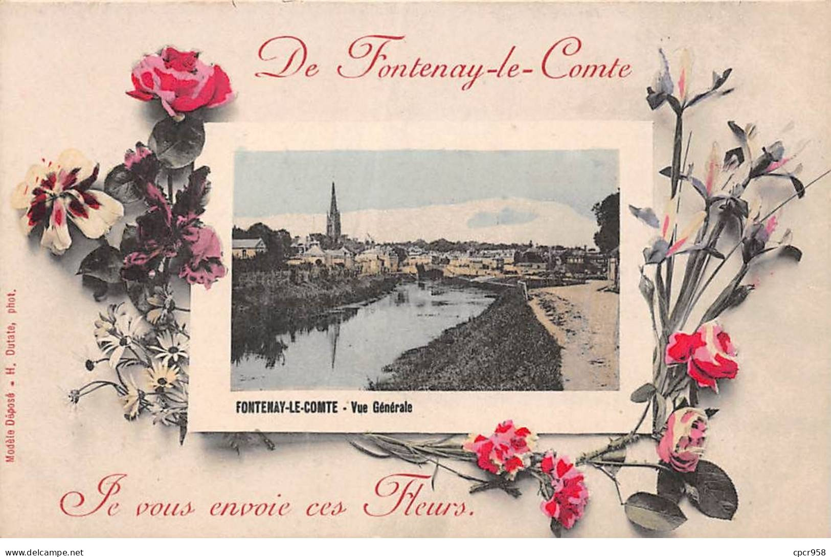 85 - FONTENAY LE COMTE - SAN67562 - Je Vous Envoie Ces Fleurs - Fontenay Le Comte