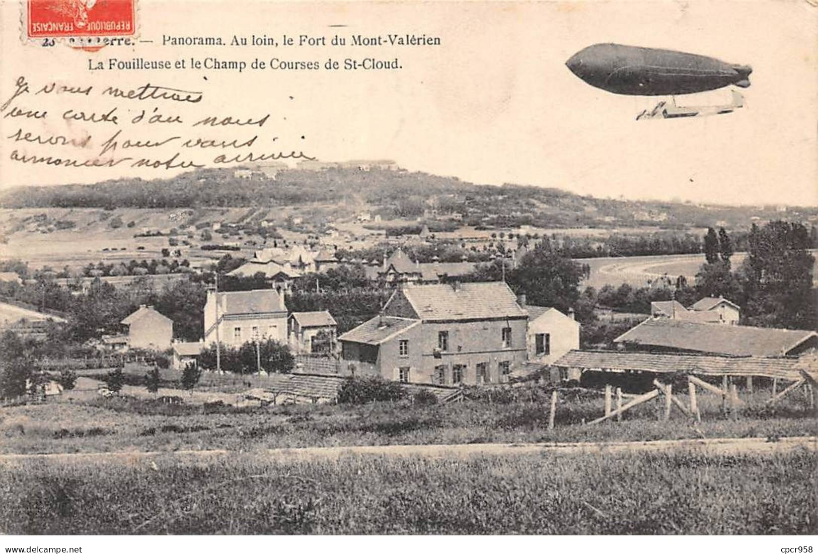 92 - NANTERRE - SAN67698 - Panorama - Le Fort Du Mont Valérien - La Fouilleuse Et Le Champ De Courses De St Cloud - Nanterre