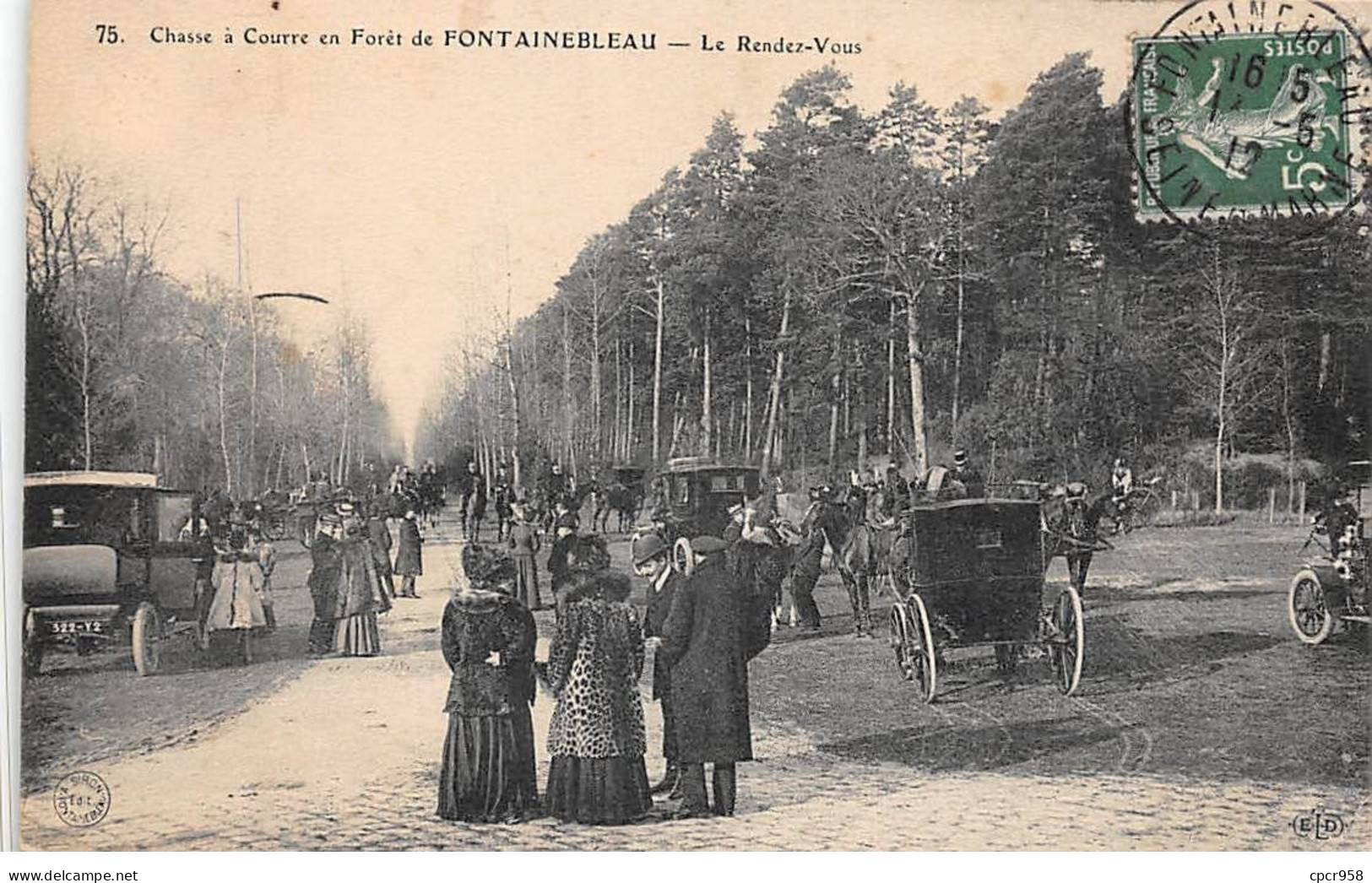 77 - FONTAINEBLEAU - SAN67395 - Chasse à Courre - Forêt - Le Rendez Vous - Fontainebleau