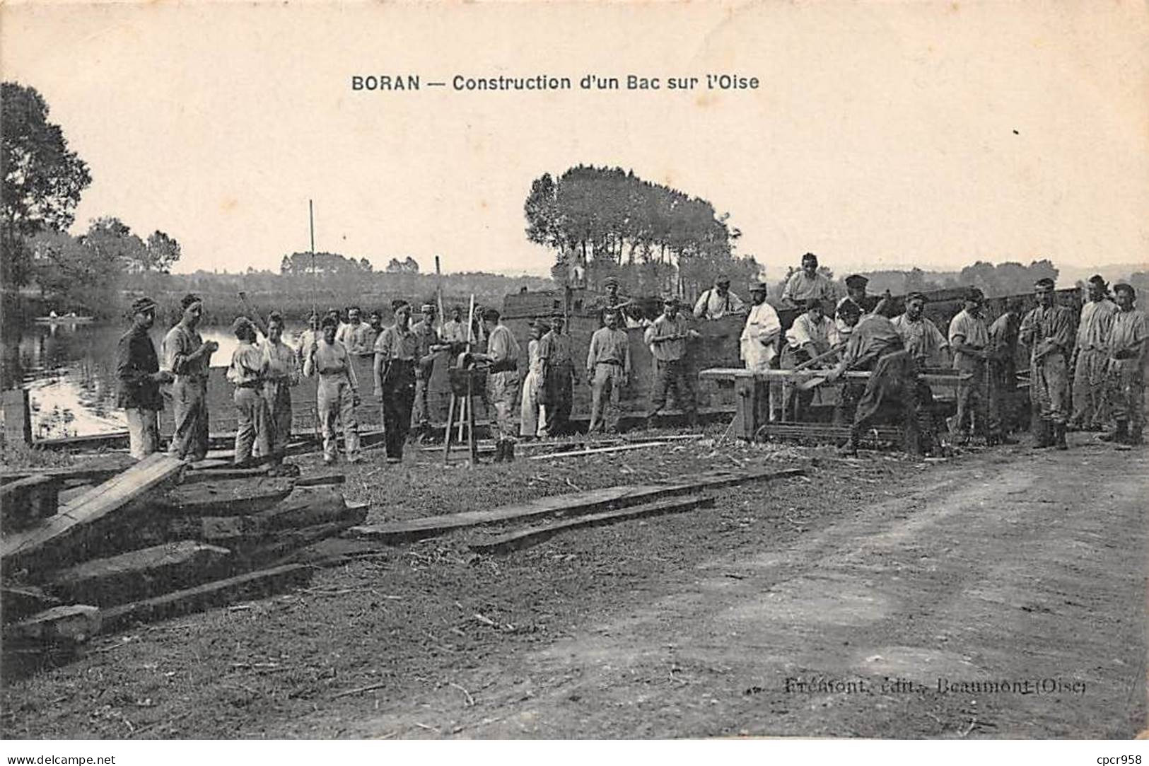 60 - BORAN - SAN67072 - Construction D'un Bac Sur L'Oise - Boran-sur-Oise