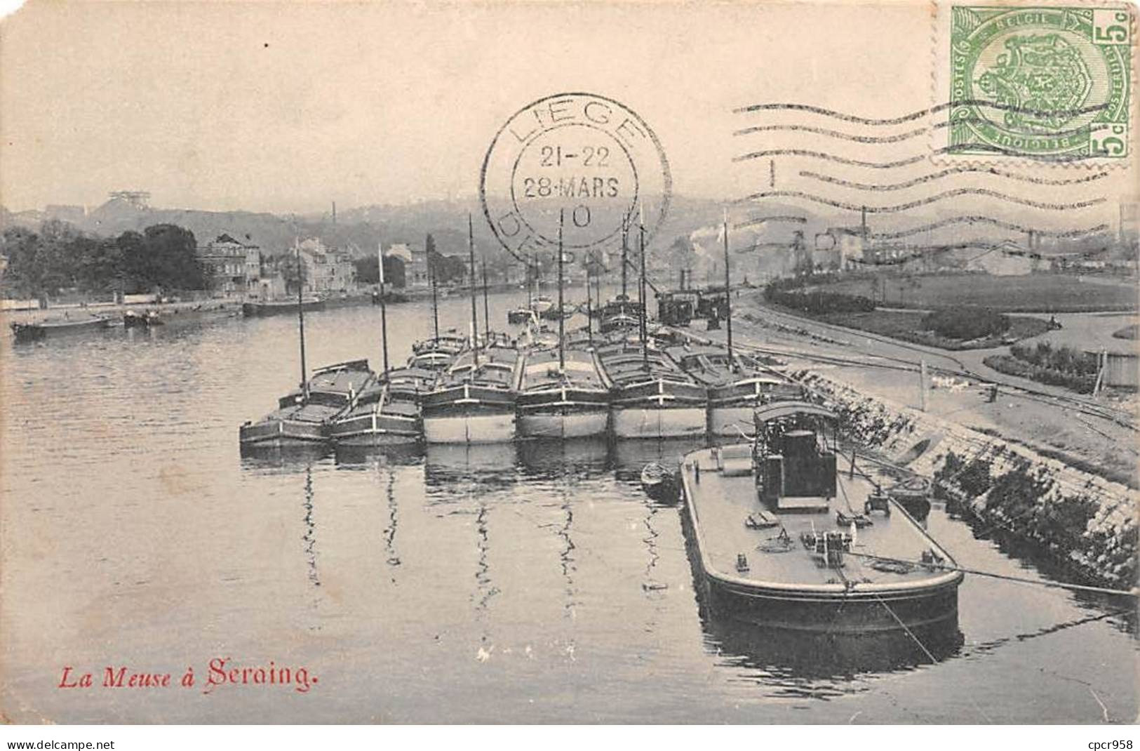 Belgique - N°89319 - La Meuse à SERAING - Péniches - Seraing