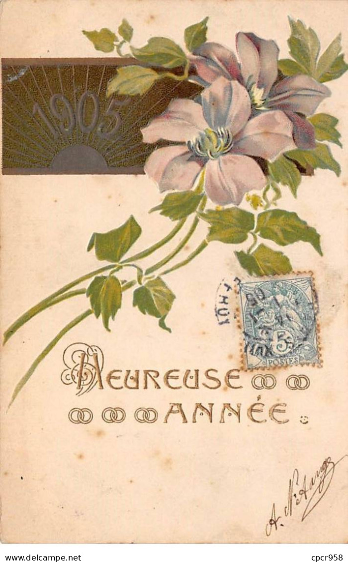 Fantaisies - N°88411 - Heureuse Année - Fleurs - Carte Gaufrée - Other & Unclassified