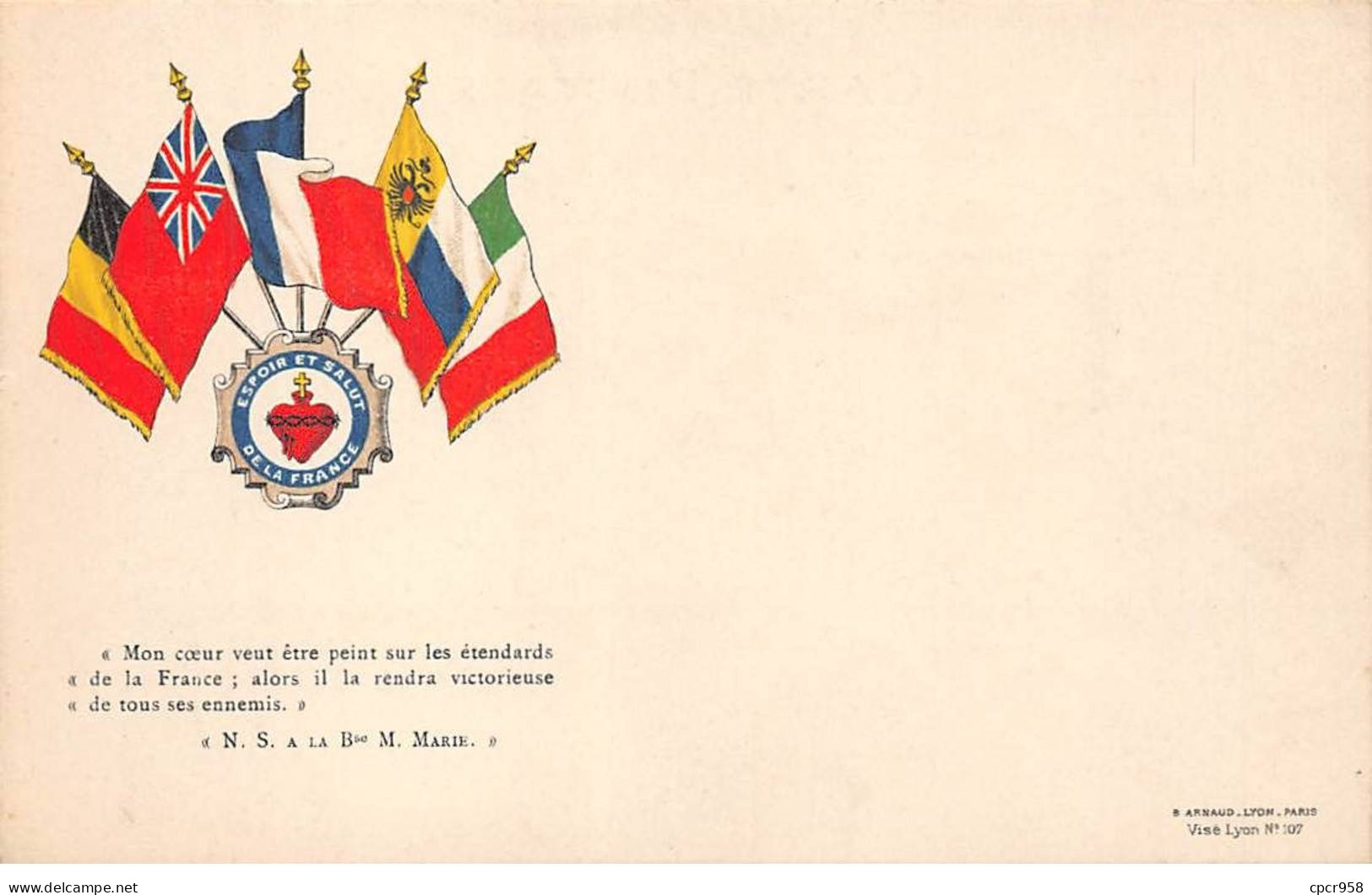 Militaire - N°88979 - Mon Coeur Veut être Peint Sur Les étendards De La France ... - Drapeaux - Patriotiques