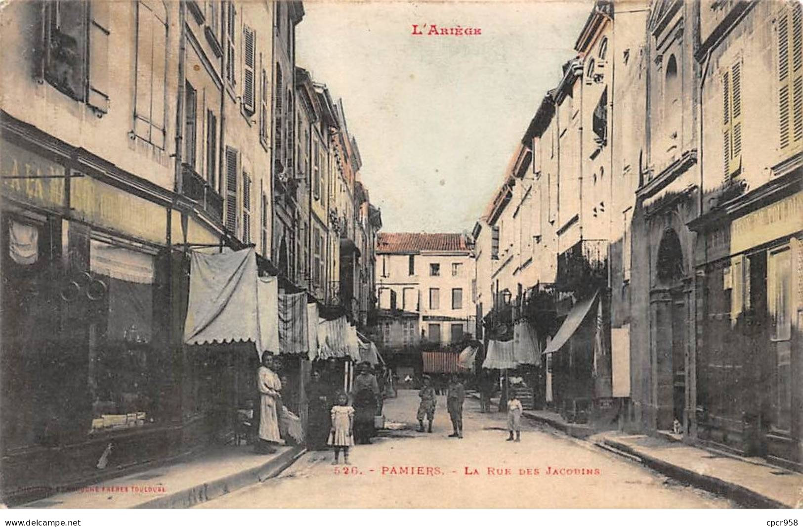 09 - PAMIERS - SAN65180 - La Rue Des Jacobins - Pamiers
