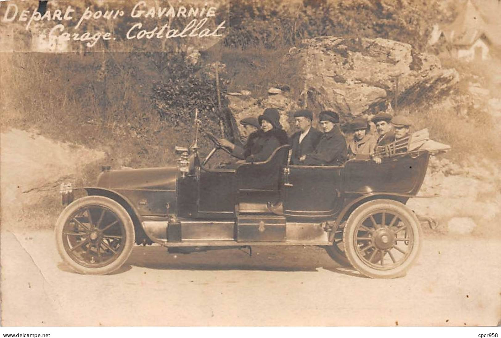 65 - N°90448 - GAVARNIE - Départ Pour Gavarnie - Garage Costallat - Carte Photo - Gavarnie