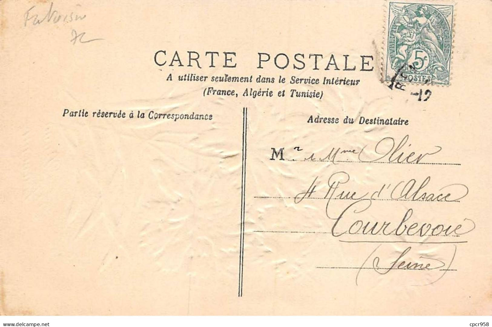 Fantaisie - N°90072 - Chardons - Carte Gaufrée - Altri & Non Classificati