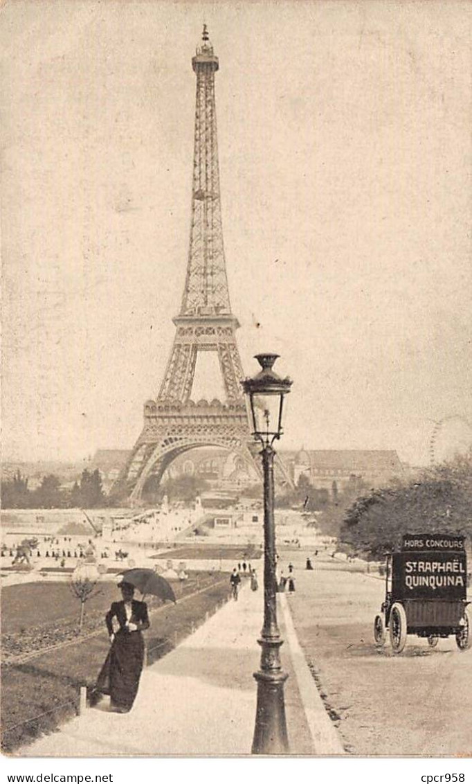 Publicité - N°90058 - Saint-Raphaël Quinquina - La Tour Eiffel - Werbepostkarten