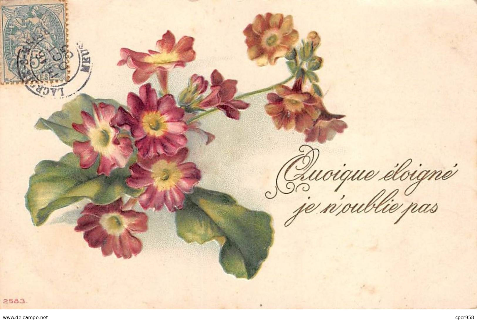 Fantaisie - N°90065 - Quoique éloigné Je N'oublie Pas - Fleurs - Carte Gaufrée - Sonstige & Ohne Zuordnung