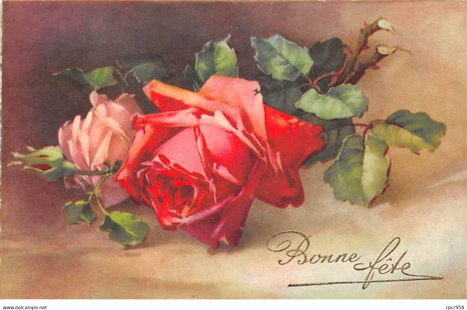 Illustrateur - N°89774 - Bonne Fête - Roses - Autres & Non Classés