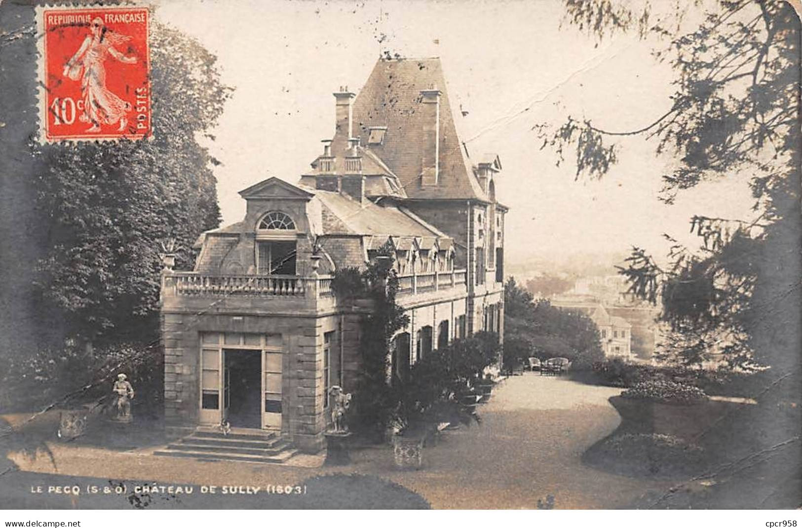 78 - N°90549 - LE PECQ - Château De Sully - Carte Photo Pliée Vendue En L'état - Le Pecq