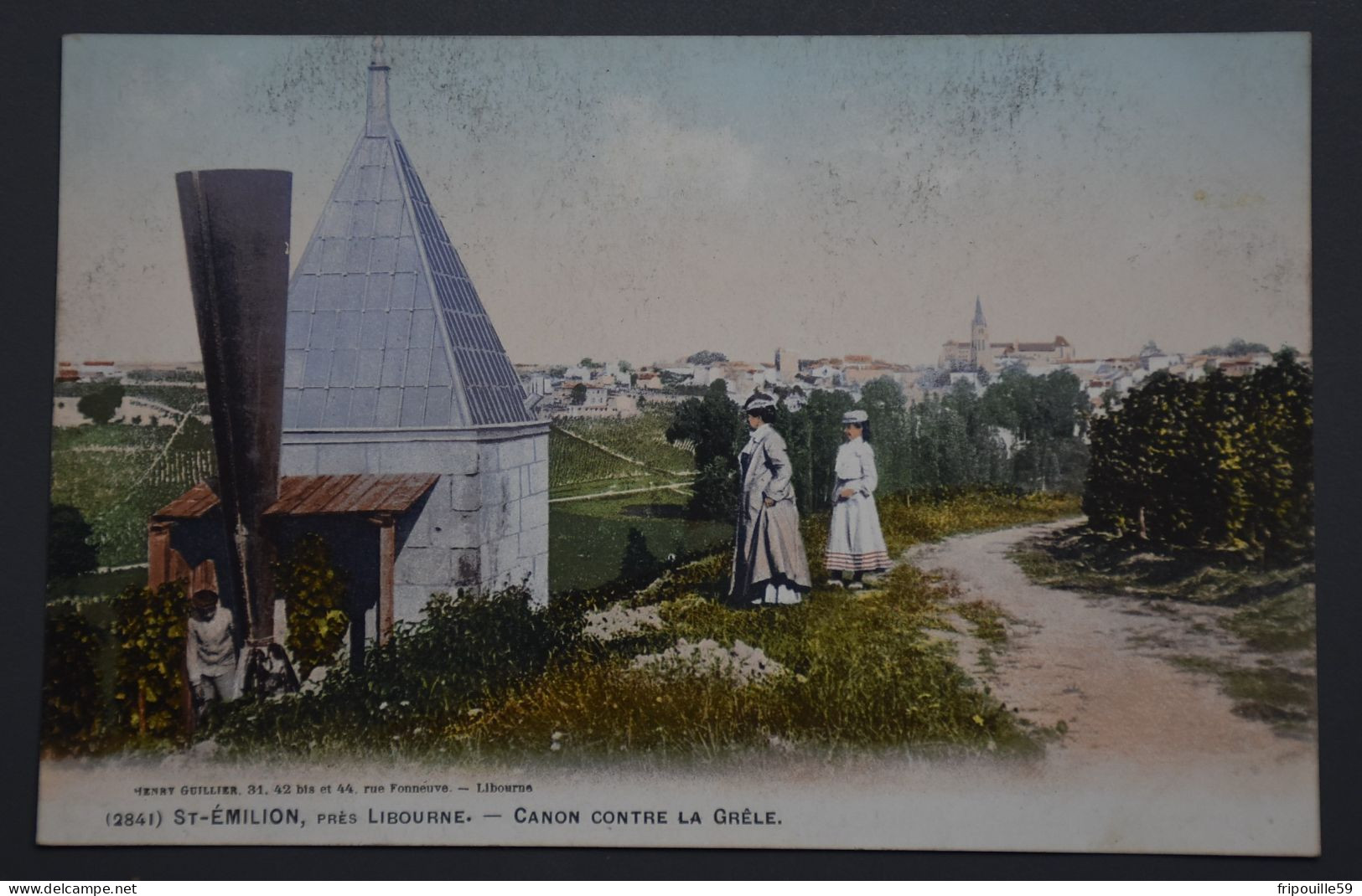 2841 -Saint-Emilion, Près Libourne - Canon Contre La Grêle - Henry Guillier, Rue Fonneuve - 1900!! - Saint-Emilion