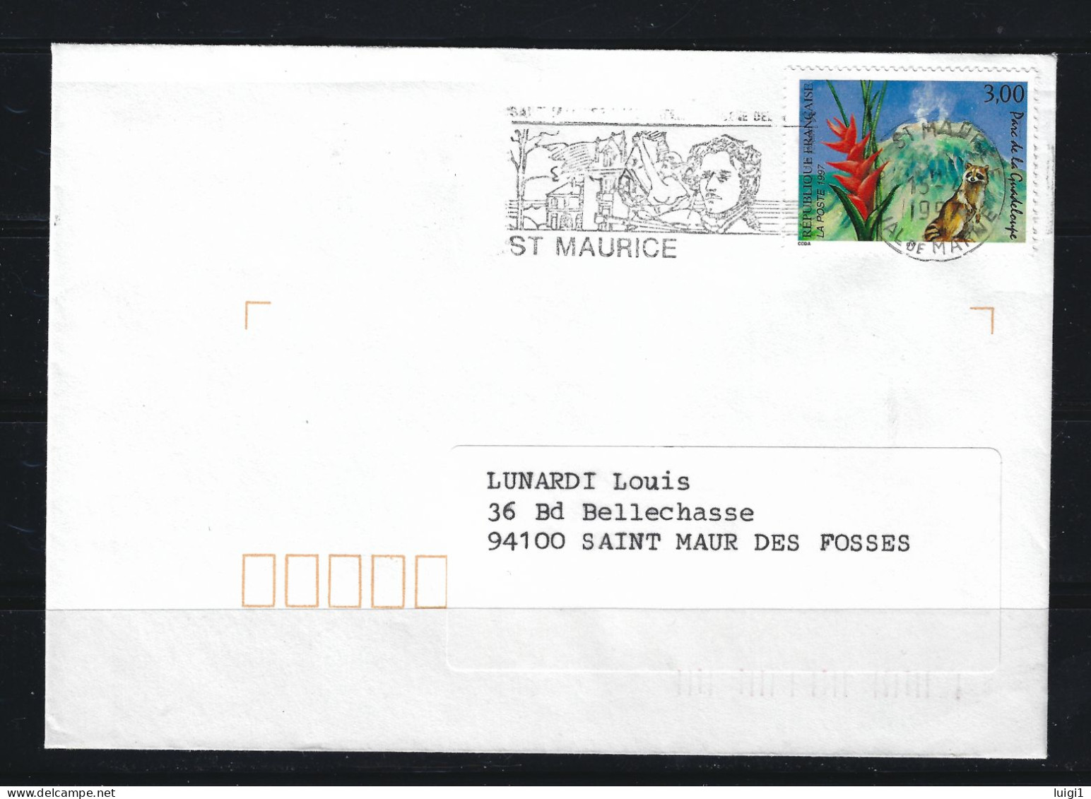 FRANCE 1997- Y&T N° 3055 . 3 F.00 Multicolore , Sur Lettre. Oblitération Du 15-4-97. 94 ST MAURICE .Val De Marne. - Covers & Documents