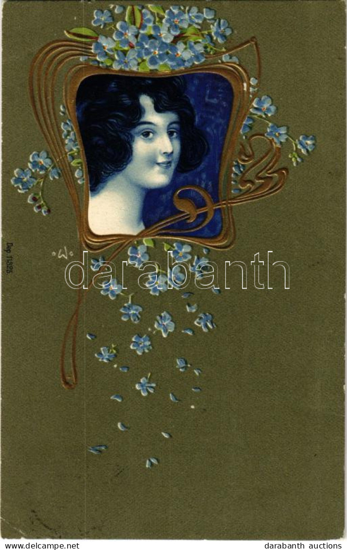 T2/T3 1902 Dombornyomott Szecessziós Művészlap / Art Nouveau Embossed Litho Art Postcard (EK) - Sin Clasificación