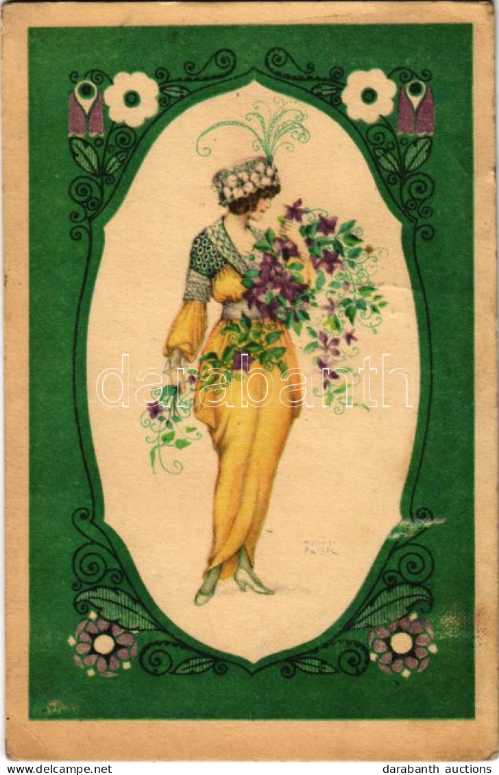 T2/T3 Lady With Flowers. B.K.W.I. 134-1. S: August Patek (EK) - Non Classés