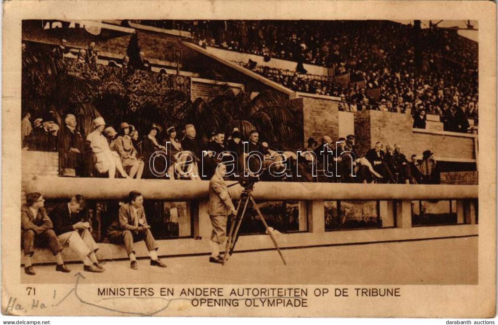 T3 1928 Amsterdam - Ministers En Andere Autoriteiten Op De Tribune Opening Olympiade / 1928 Summer Olympics In Amsterdam - Non Classés