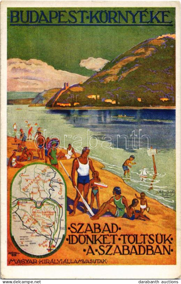 ** T1 Dunakanyar - Budapest Környéke: Szabad Időnket Töltsük A Szabadban! Magyar Királyi Államvasutak Art Deco Turisztik - Unclassified