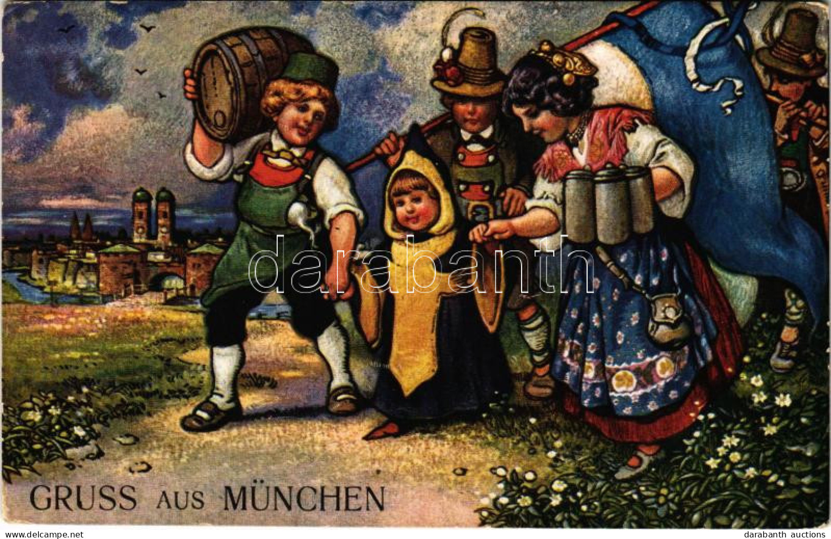 T2/T3 1914 Gruss Aus München / Beer Advertisement. Ottmar Zieher (EK) - Unclassified