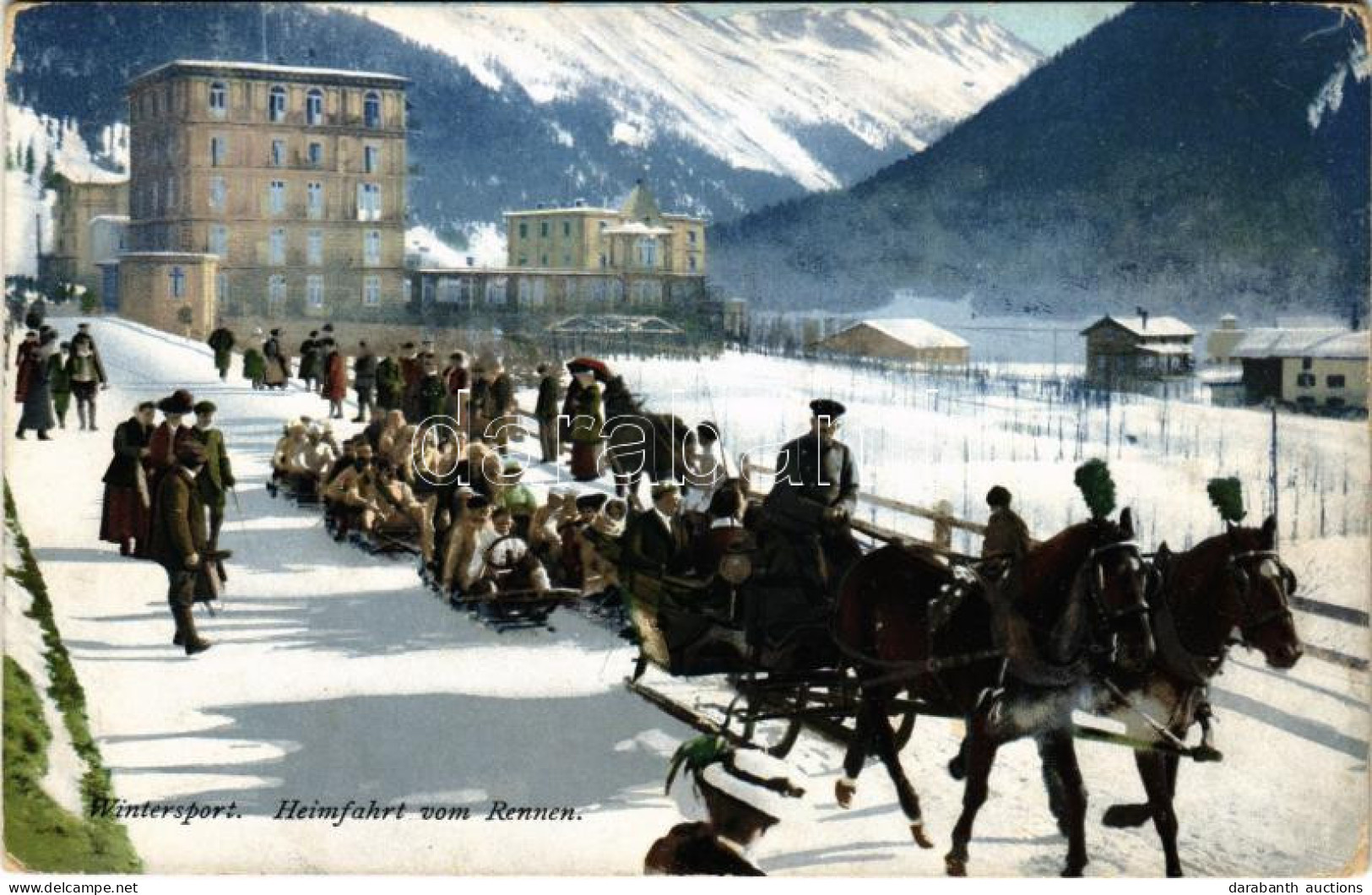 T2/T3 1919 Wintersport. Heimfahrt Vom Rennen / Winter Sport, Bobsleigh, Sled (EK) - Non Classés