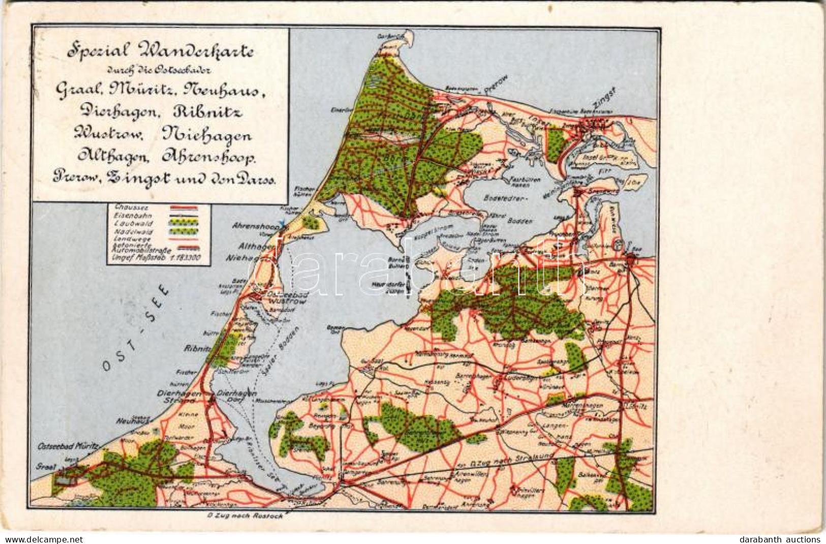 T3 1936 Spezial Wanderkarte Durch Die Ostseebader / German Hiking Map (fa) - Non Classificati