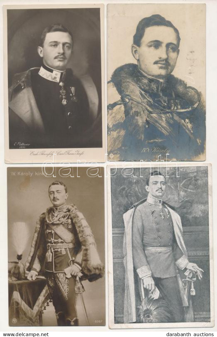 **, * IV. Károly / Charles I Of Austria - 4 Db Régi Képeslap / 4 Pre-1945 Postcards - Non Classés