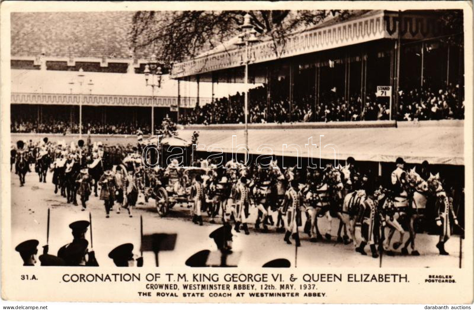 T2 1937 Coronation Of T.M. King George VI & Queen Elizabeth, Crowned, Westminster Abbey 12th May 1937 - Non Classés