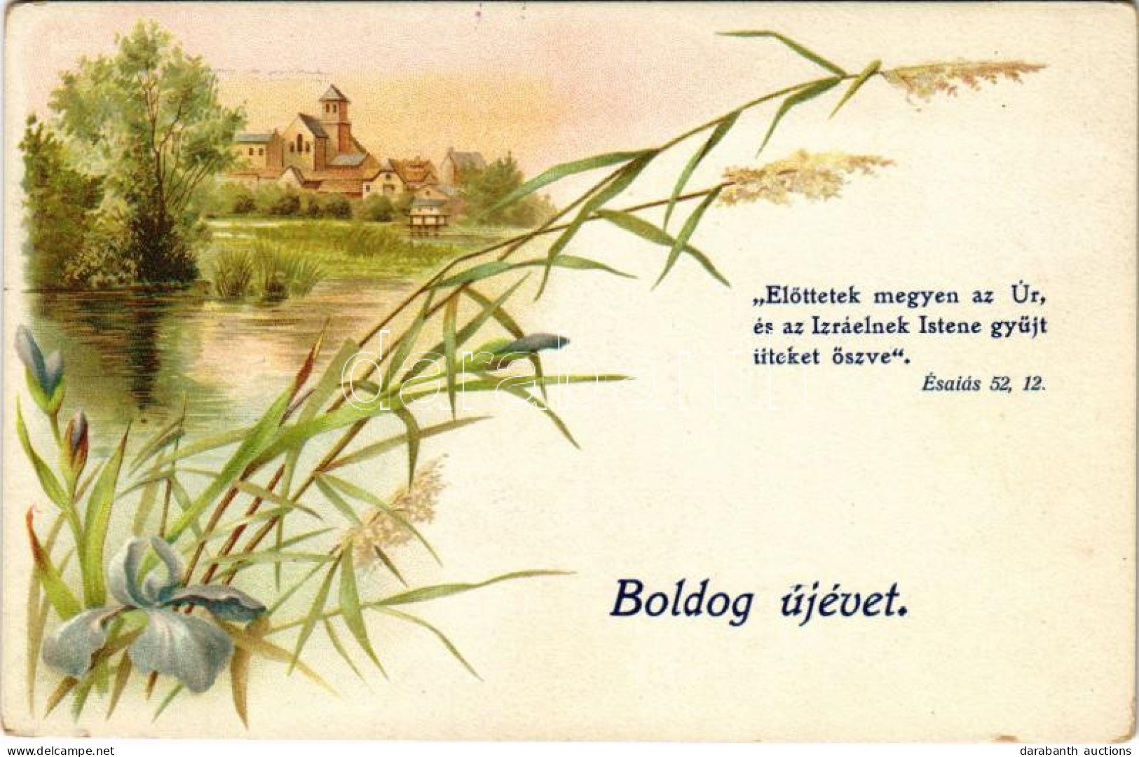 T2/T3 1910 Boldog újévet / New Year Greeting Card. Litho - Ohne Zuordnung