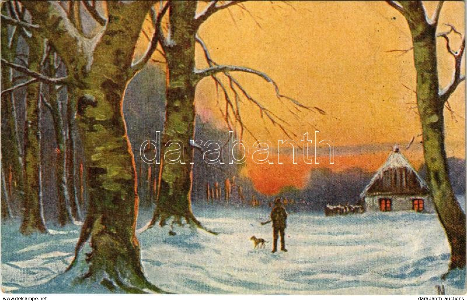 T2/T3 1917 Hunter Art Postcard, Winter - Unclassified