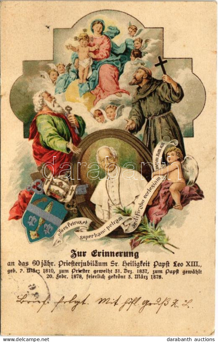 T2/T3 1898 (Vorläufer) Zur Erinnerung An Das 60 Jähr. Priesterjubiläum Sr. Heiligkeit Papst Leo XIII. / Pope Leo XIII. A - Non Classés