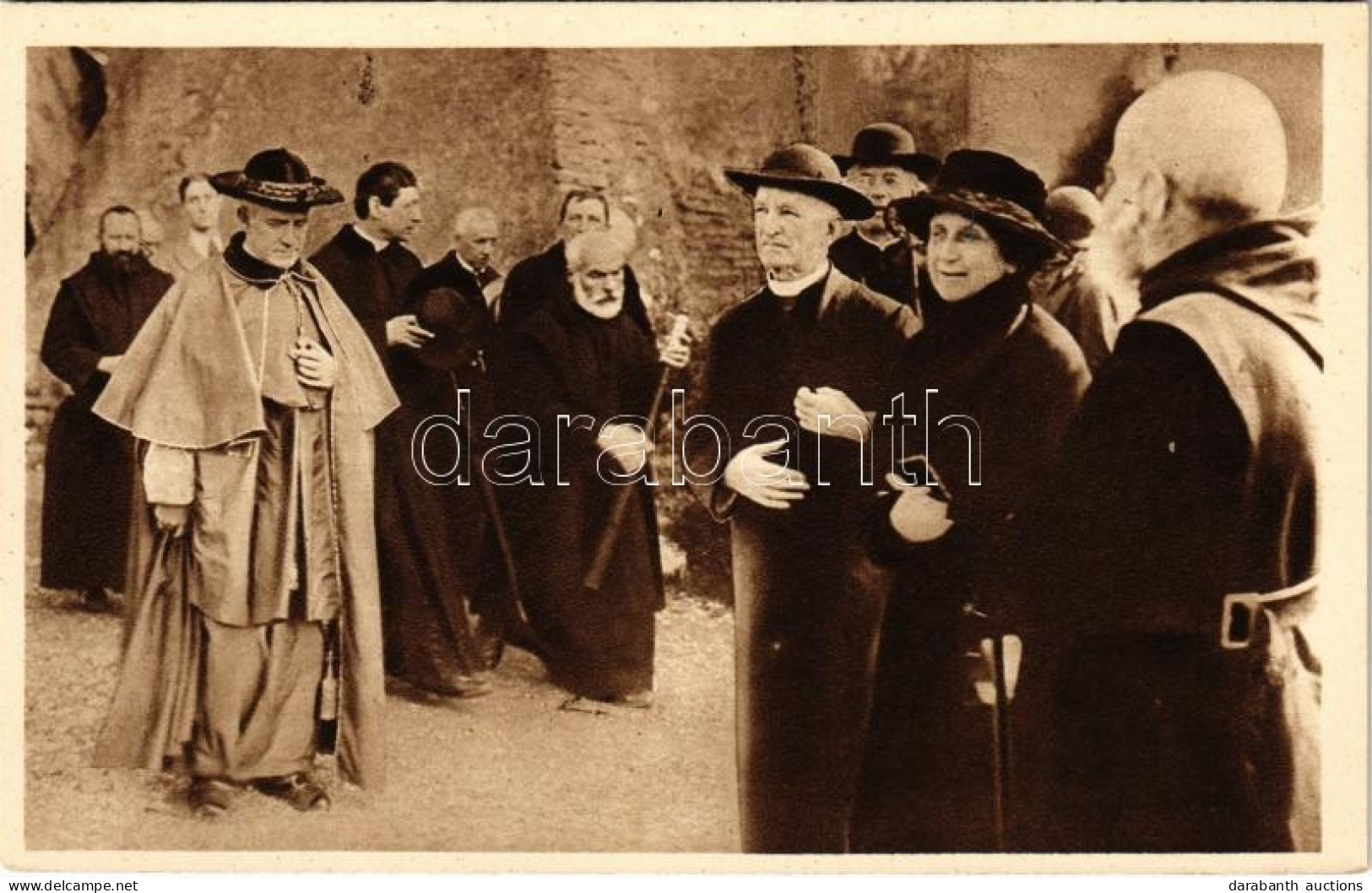 ** T2 His Emin. Card. Archbishop Hayes Of New York Entering The Catacombs Of St. Callistus To Celebrate Mass In The Cryp - Sin Clasificación