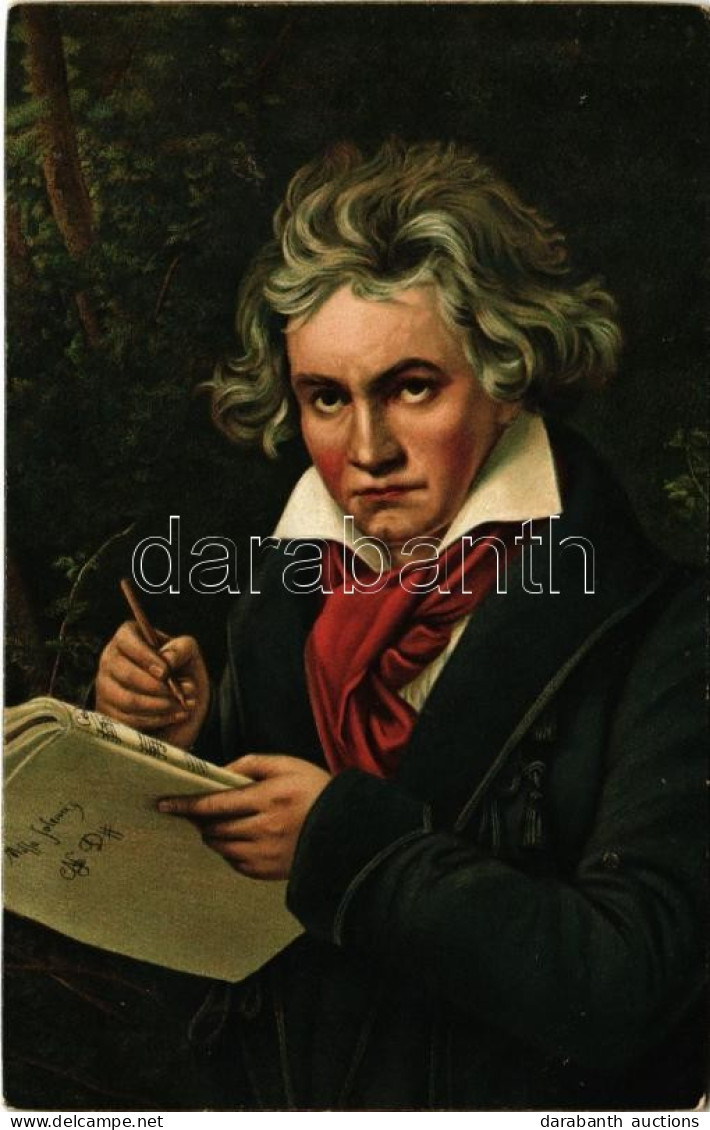** T2/T3 Ludwig Van Beethoven. Stengel Litho S: J. K. Stieler - Non Classés