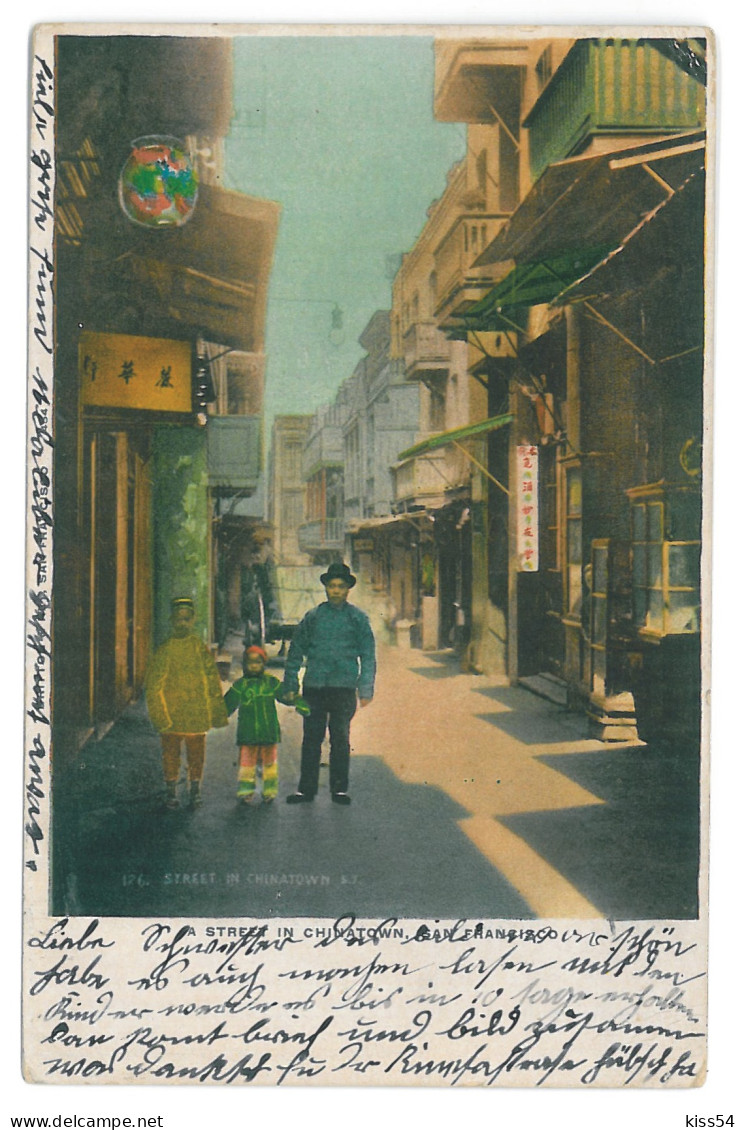 CH 42 - 14555 CHINATOWN, San Francisco - Old Postcard - Used - 1929 - China