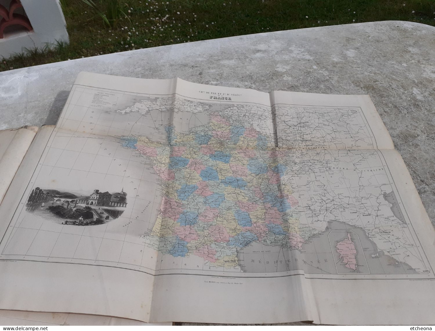 La France et ses colonies Atlas Migeon Illustré avec 105 cartes, ponts et Chaussées, dépot de la Guerre et de la Marine