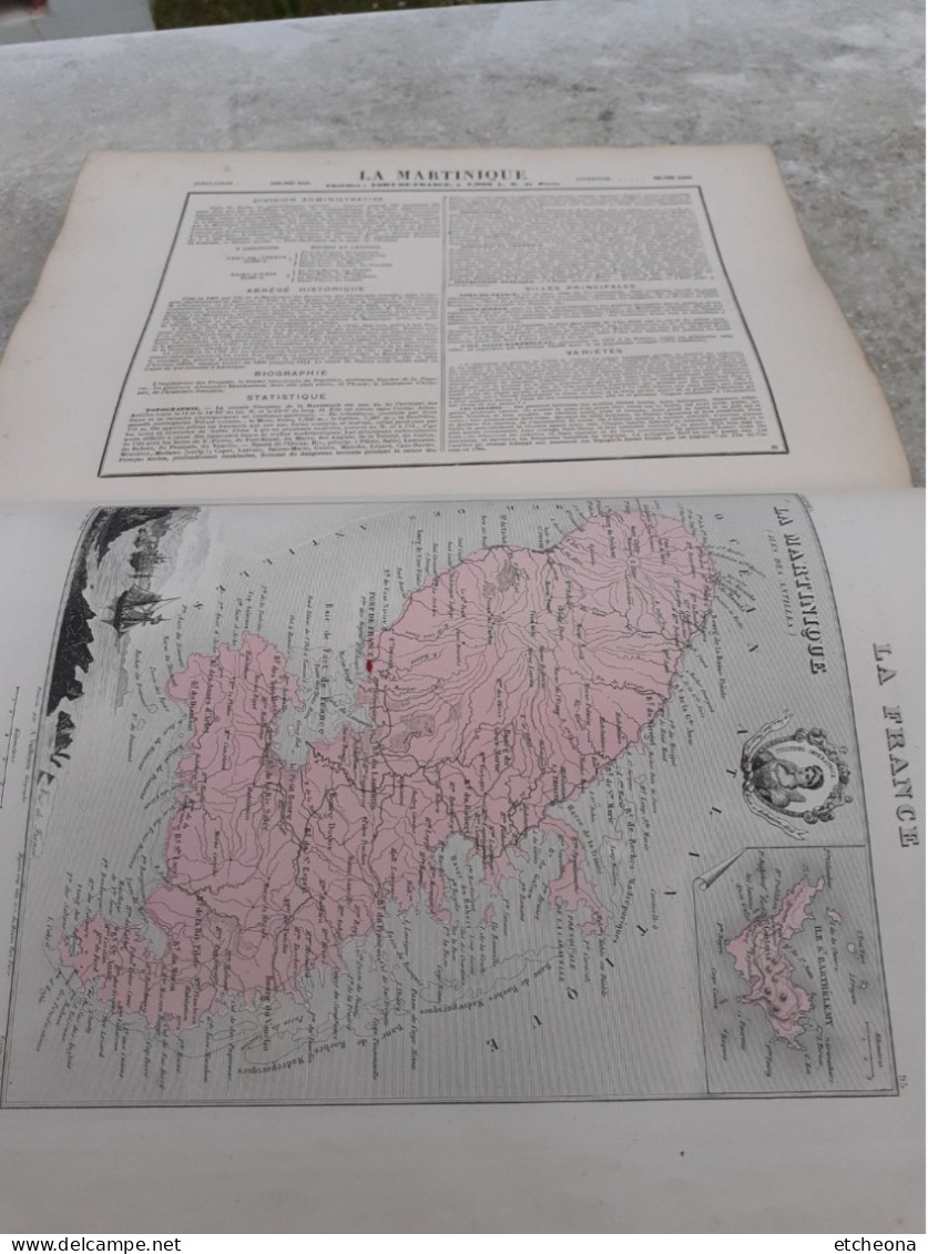 La France et ses colonies Atlas Migeon Illustré avec 105 cartes, ponts et Chaussées, dépot de la Guerre et de la Marine