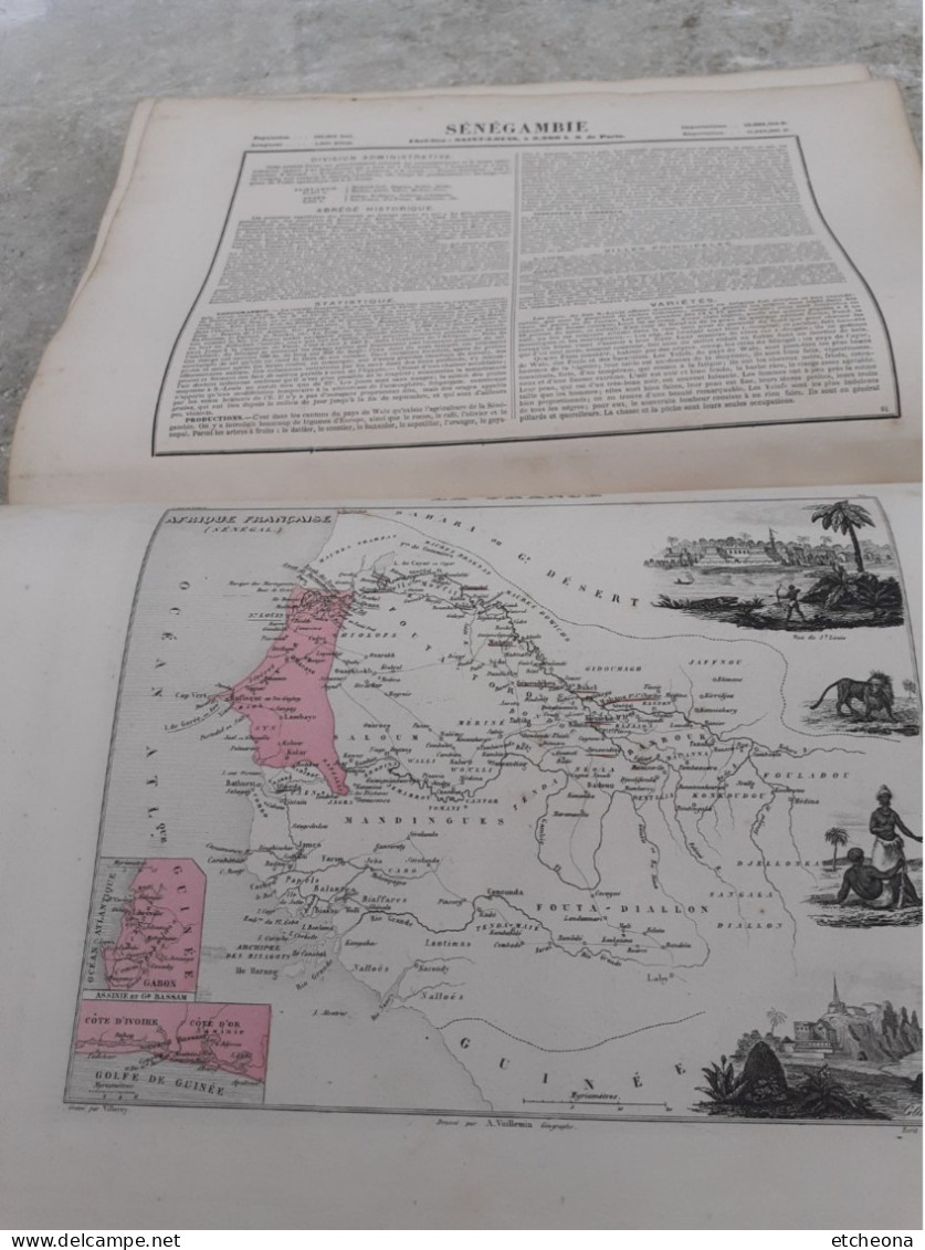 La France et ses colonies Atlas Migeon Illustré avec 105 cartes, ponts et Chaussées, dépot de la Guerre et de la Marine