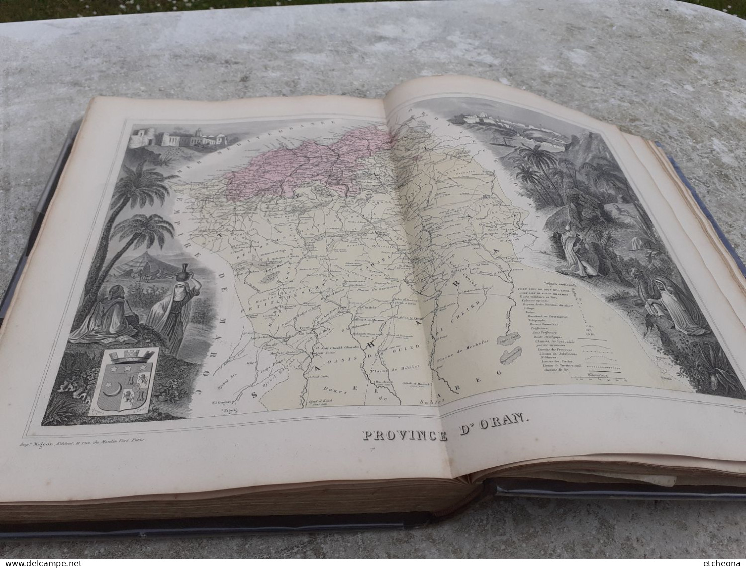 La France et ses colonies Atlas Migeon Illustré avec 105 cartes, ponts et Chaussées, dépot de la Guerre et de la Marine
