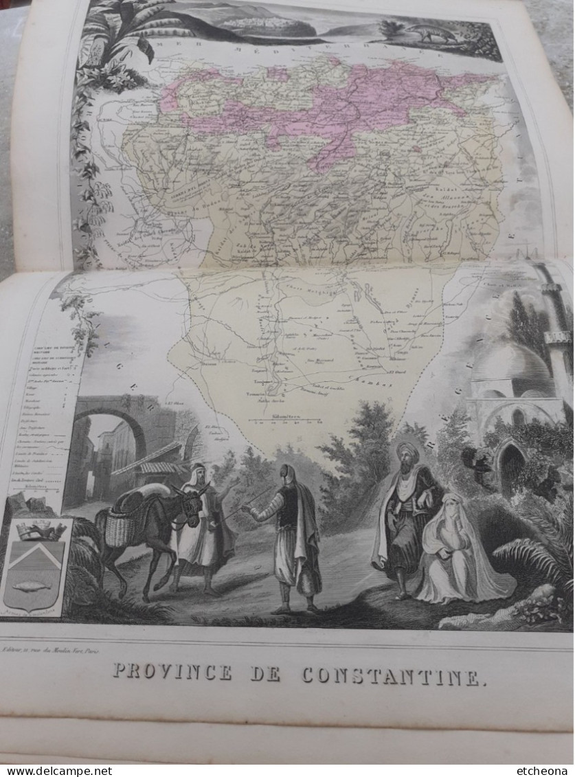 La France et ses colonies Atlas Migeon Illustré avec 105 cartes, ponts et Chaussées, dépot de la Guerre et de la Marine