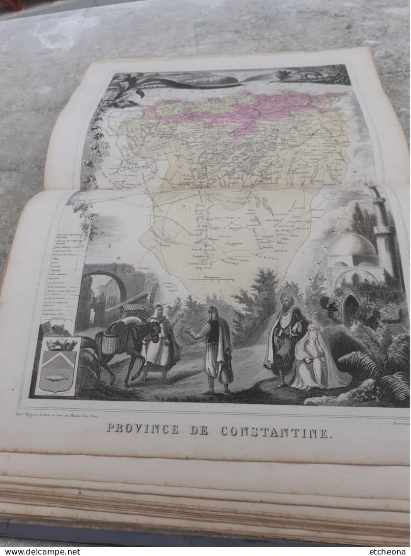La France et ses colonies Atlas Migeon Illustré avec 105 cartes, ponts et Chaussées, dépot de la Guerre et de la Marine