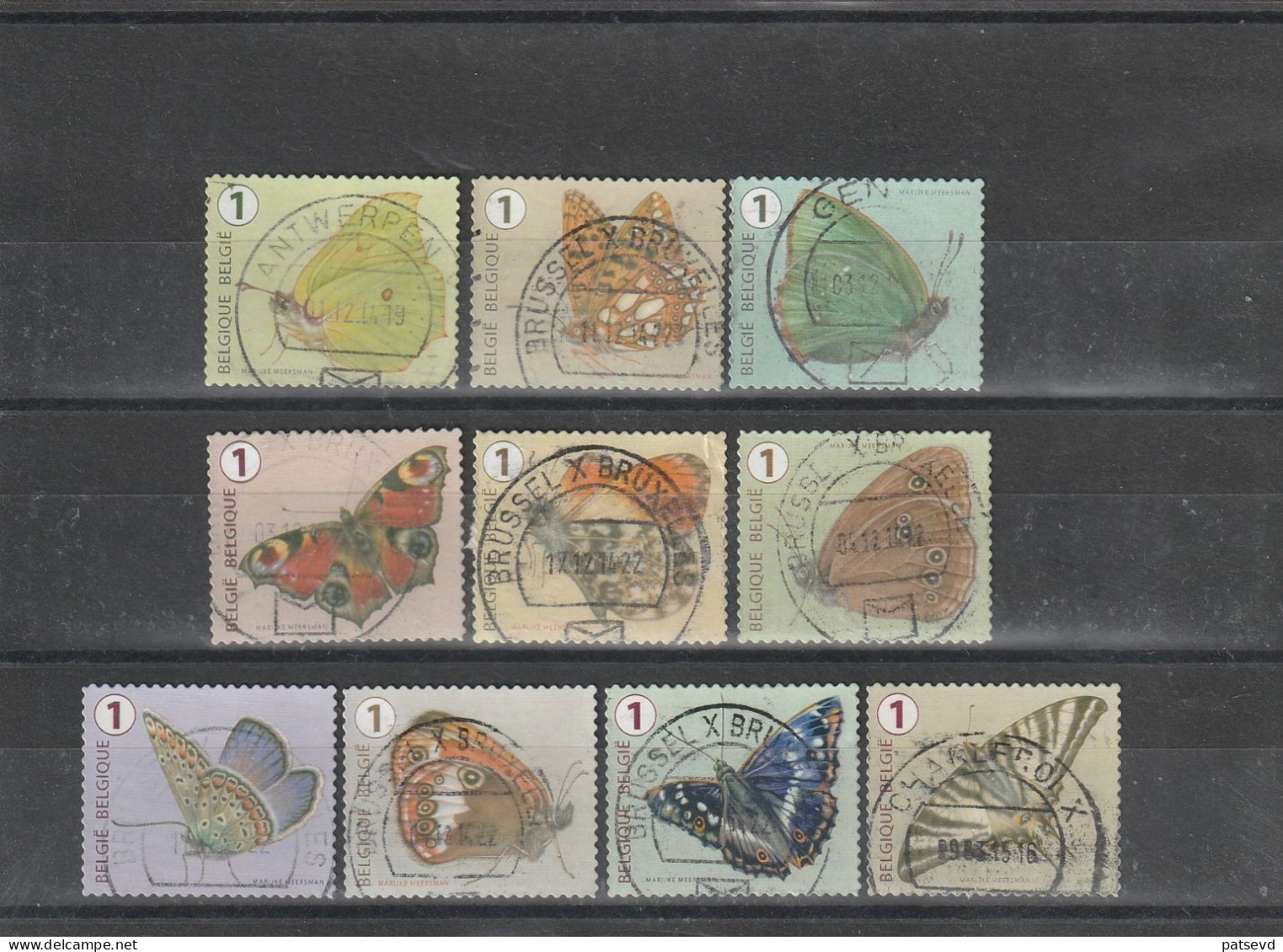 4452/4461 Papillons/Vlinders Oblit/getp Centrale - Used Stamps