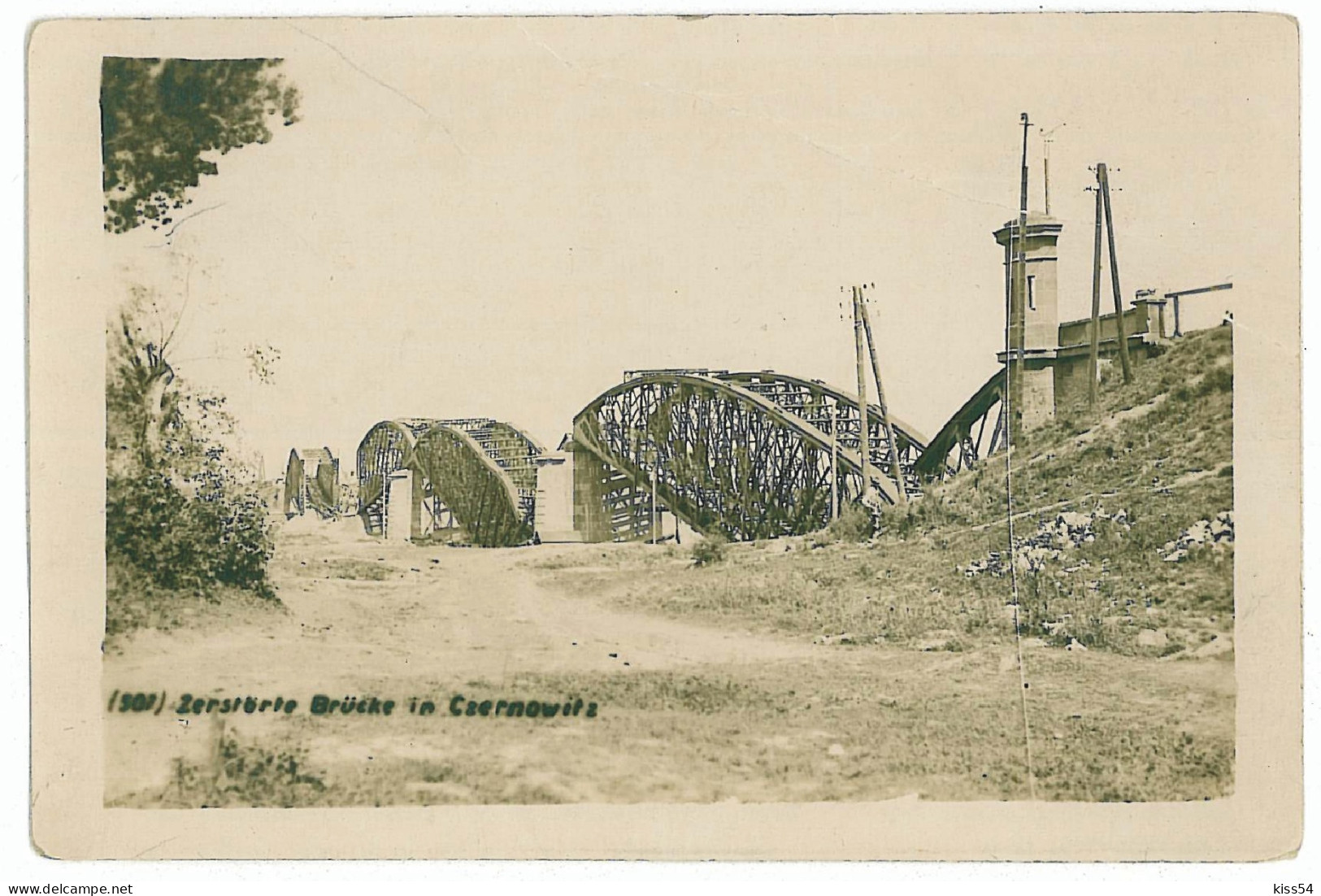 UK 49 - 30 CZERNOWITZ, Bukowina, Bridge Destroyed, Ukraine - Real PHOTO - Unused - Ukraine