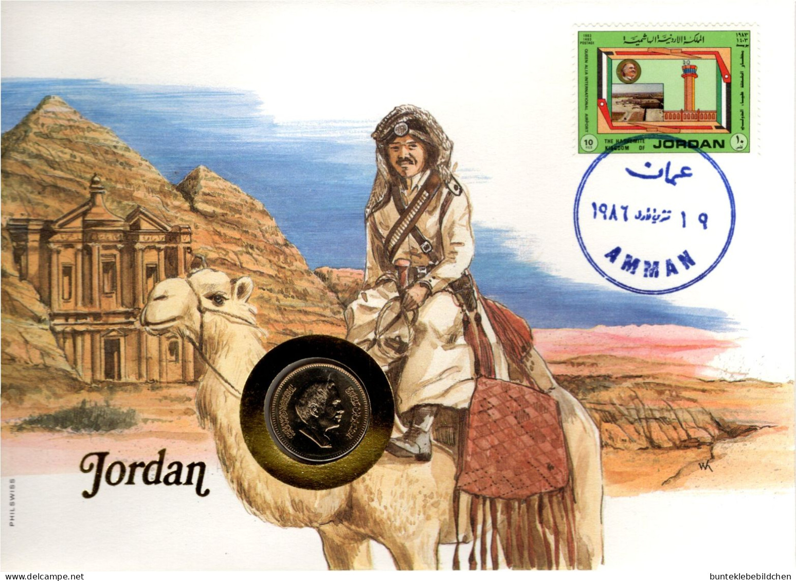 Numisbrief - Jordanien - Jordanië