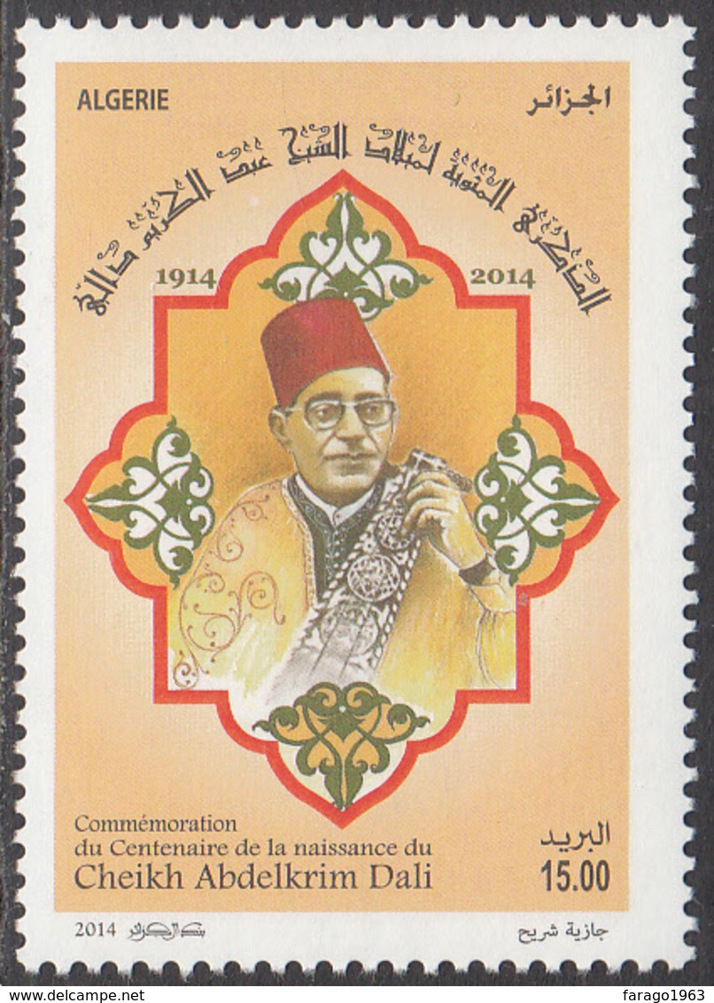 2014 Algeria Sheikh Dali Musician Complete Set Of 1 MNH - Algerien (1962-...)